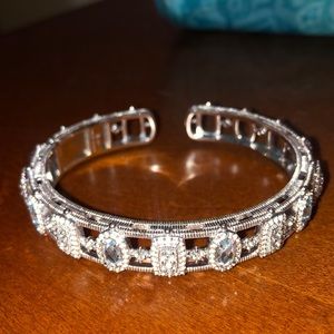 Judith Ripka 925 Sterling Silver Gemstone Cuff